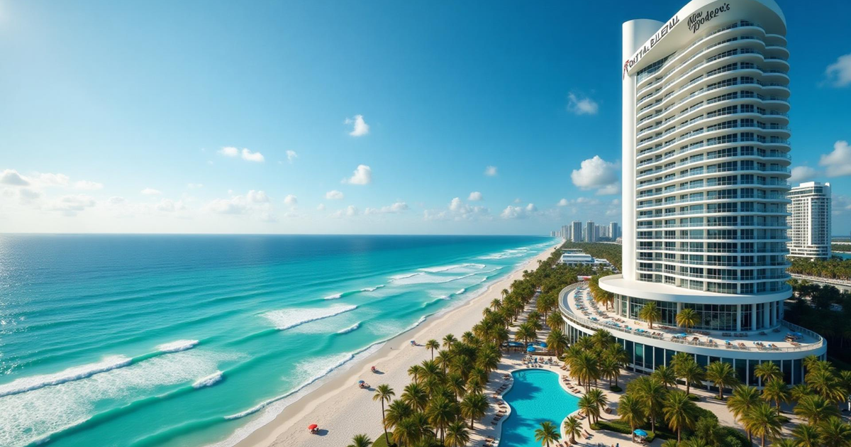 Oceanfront view of Tresor Tower at Fontainebleau Miami Beach